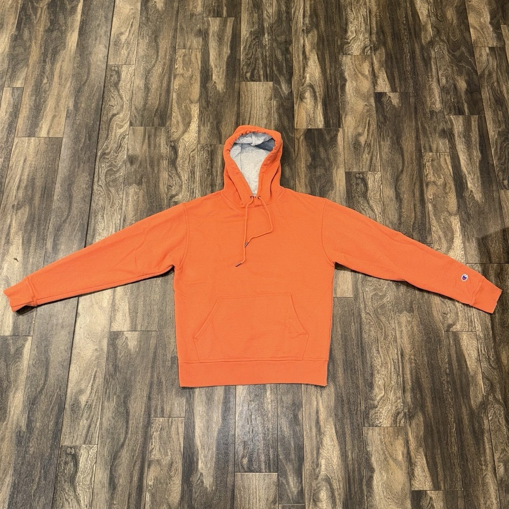 Champion Basic Orange‎ Athletic Pullover Hoodie Men's Size M Classic Style